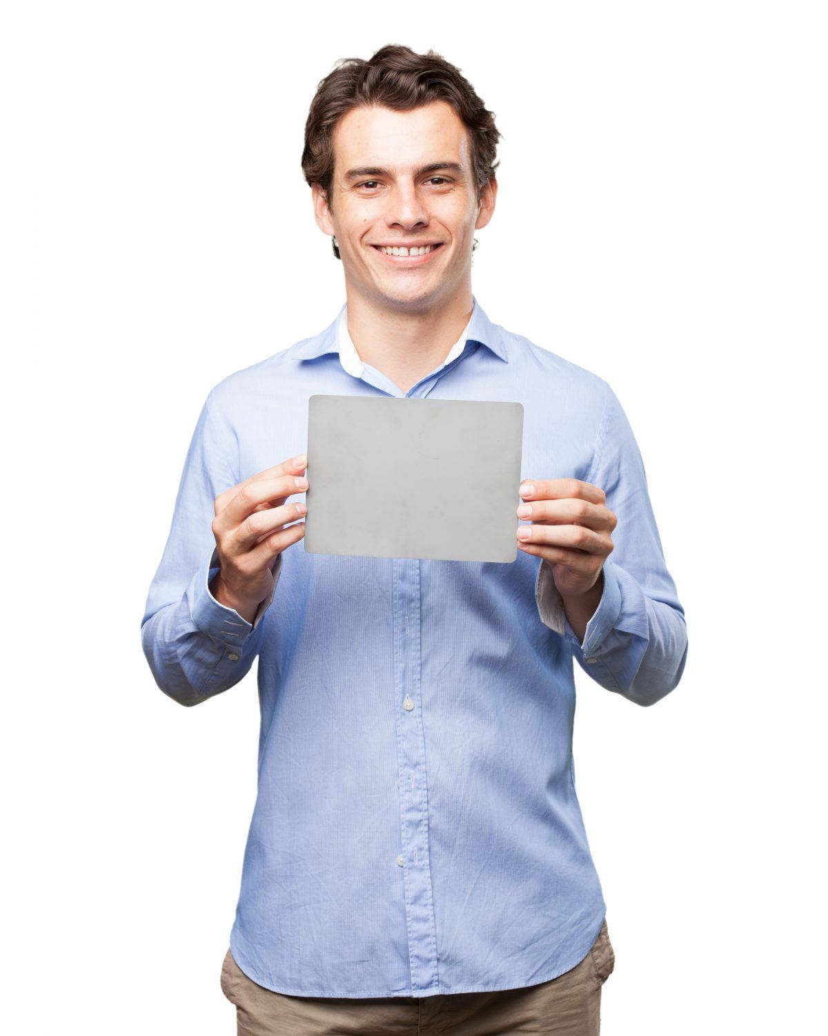 Card for white balance product photoshoot on a white background