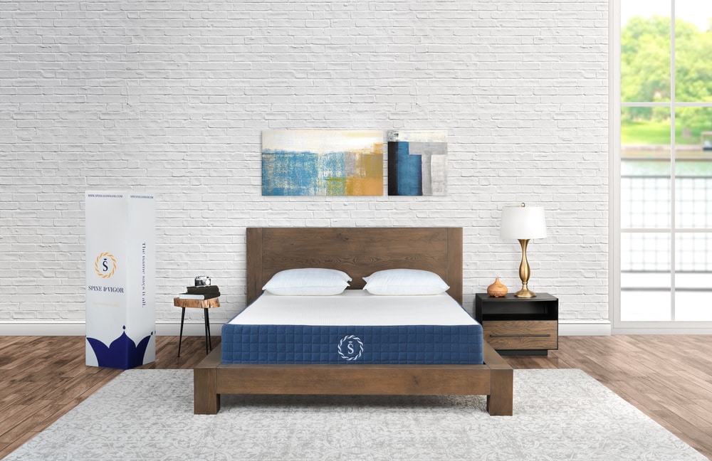 Mattress commercial photoshoot white background