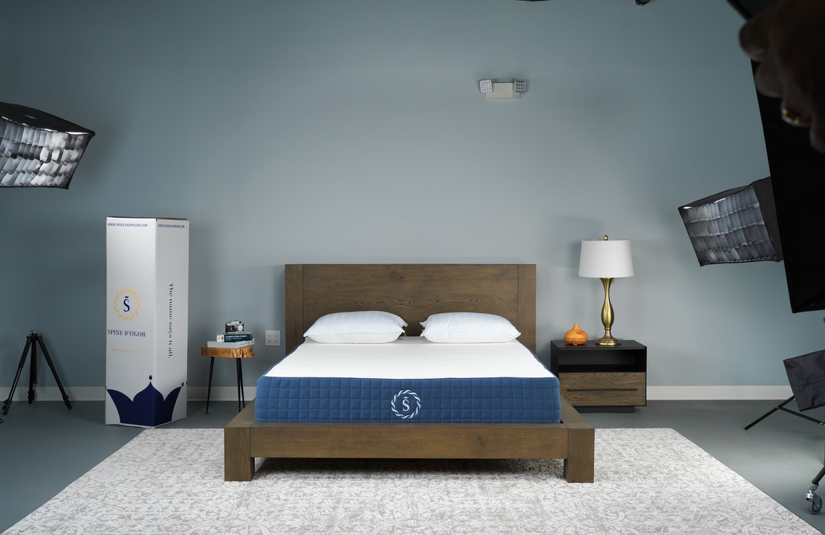 mattress photoshoot before image