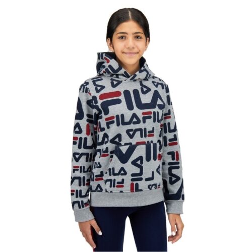 Kids hoodie apparel photoshoot with model on white background