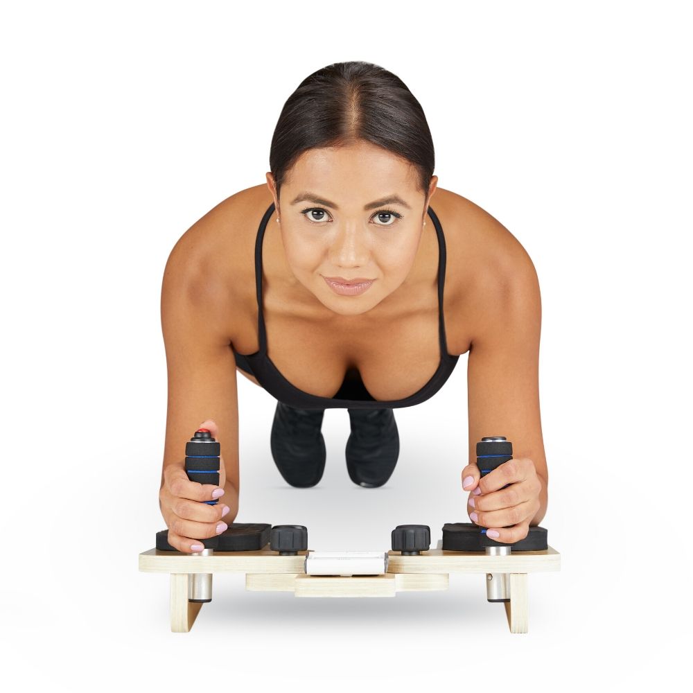 Core Plank Helper photoshoot with a Model