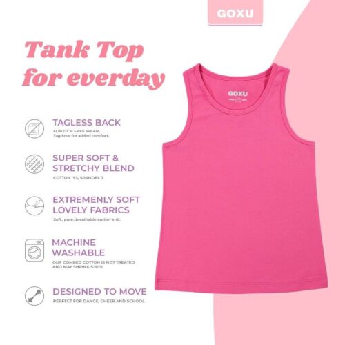 Explanation graphics of pink tank top apparel photography for e commerce