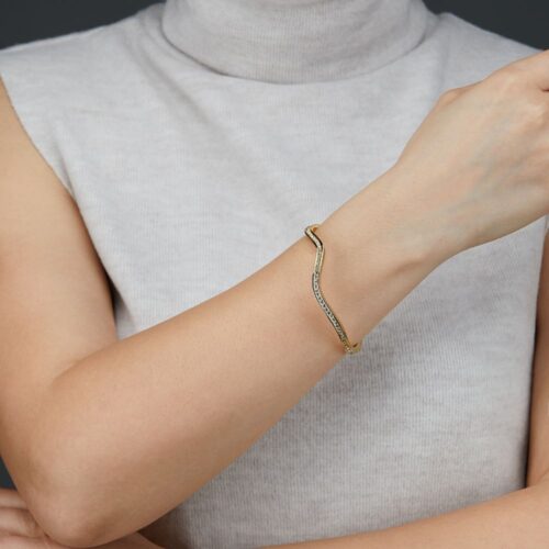 Gold Bracelet Photoshoot on a model