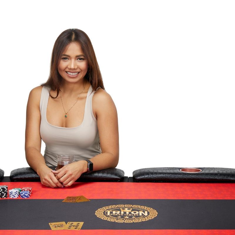 Woman Sitting in front of a Poker Table - Lifestyle Image with Model at Isa Aydin Studio Photography