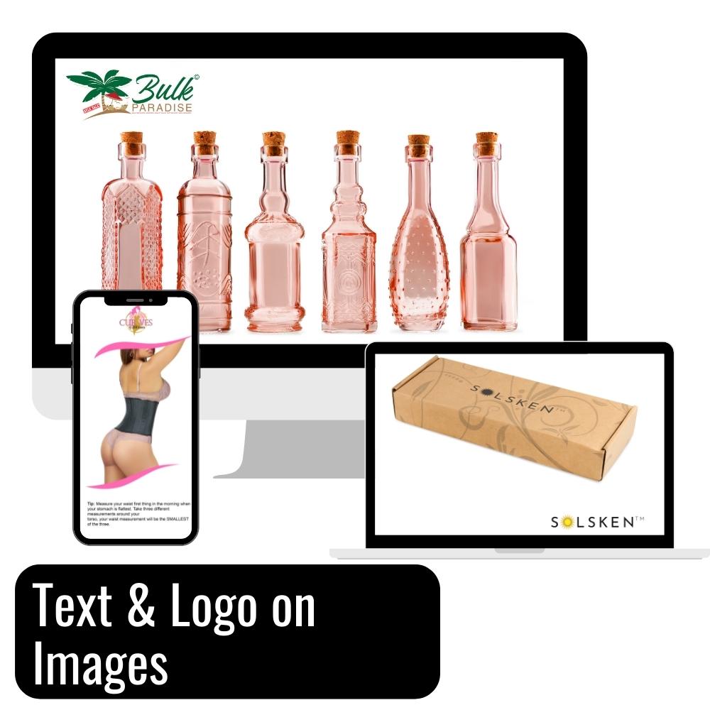 text and logo
