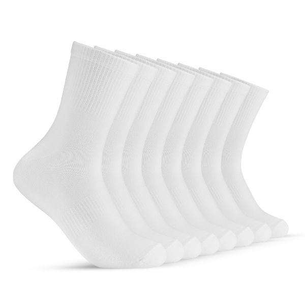 White sock lifestyle clothing photography on a white background