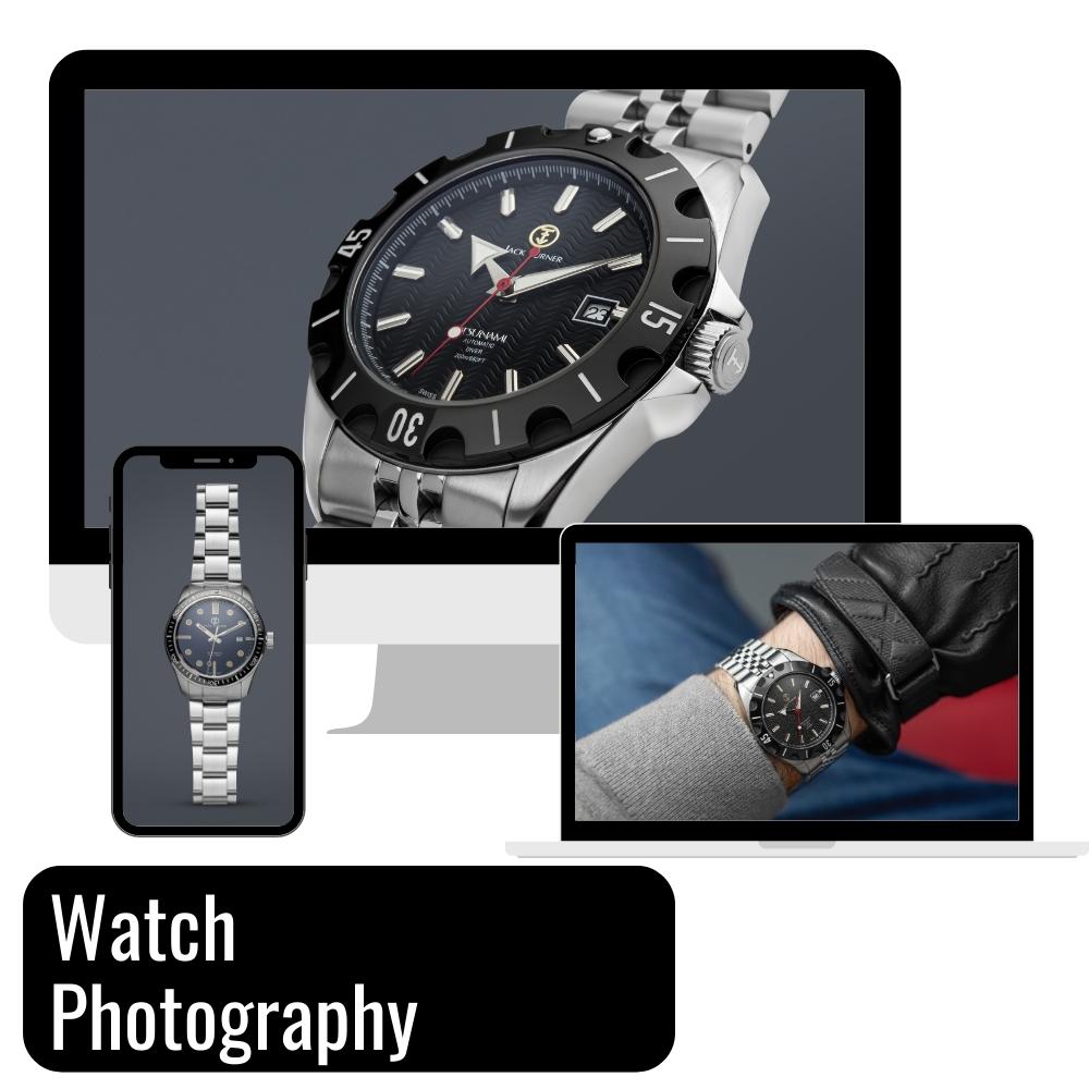 Commercial watch product photography for eCommerce