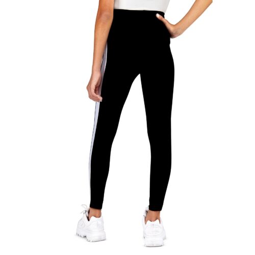 Kids leggings clothing photography on white background with a model