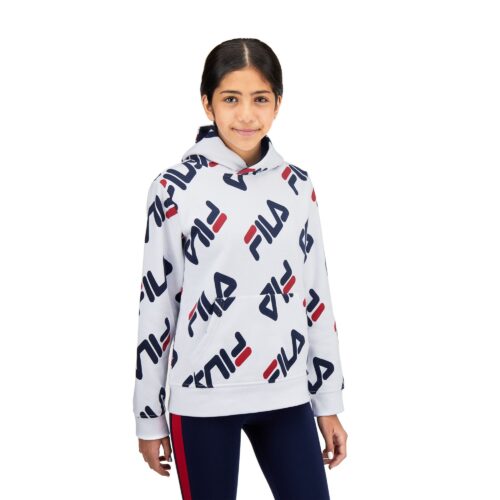 Kids hoodie apparel photoshoot with model on white background