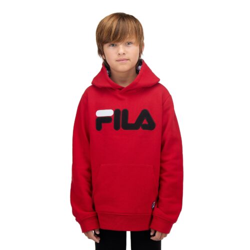 Kids hoodie apparel photoshoot with model on white background