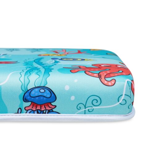 Baby and toddler bathing kit commercial product lifestyle photography on a white background