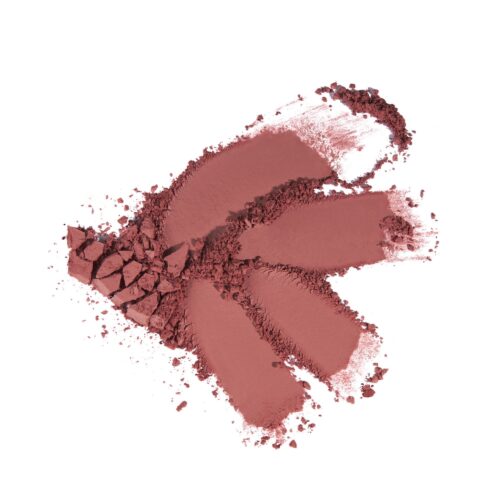 Beauty products in action photography of swatches on a white background