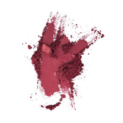 Beauty products in action photography of swatches on a white background