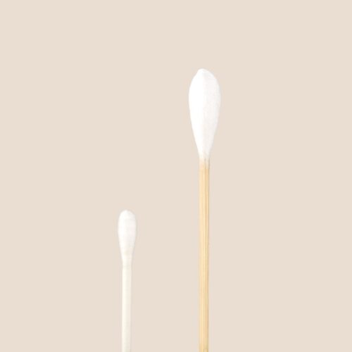 Cotton sticks product on a close up angle photoshoot