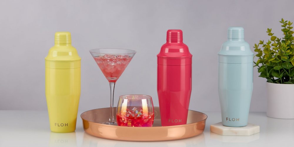 Cocktail shaker product lifestyle group photoshoot on a grey background by Isa Aydin NJ NY LA