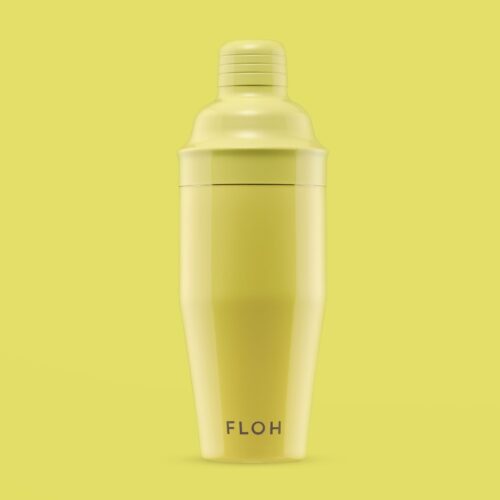 Yellow color cocktail shaker product photoshoot on a yellow background by Isa Aydin NJ NY LA