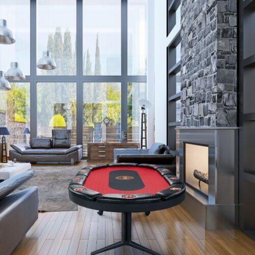 Foldable poker table lifestyle product photoshoot for e-commerce purpose