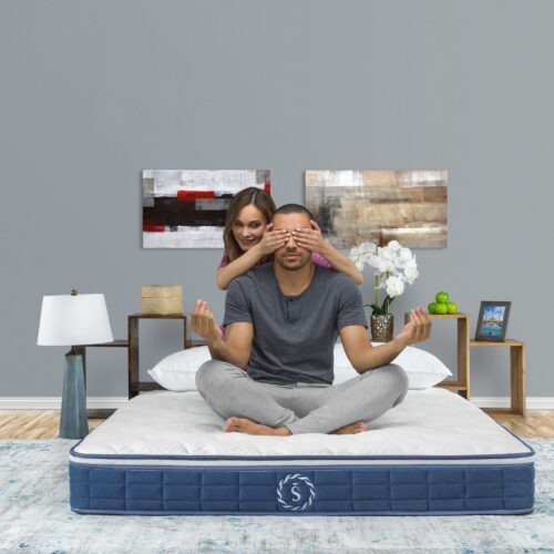 Mattress commercial photography with models family bed studio high end advertising by Isa Aydin nj ny la