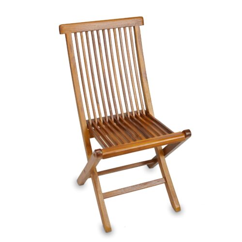 Wooden chair product photography on a white background