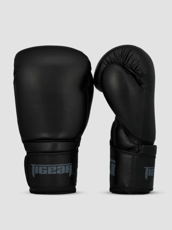 Product photography of black tigear gloves with white background