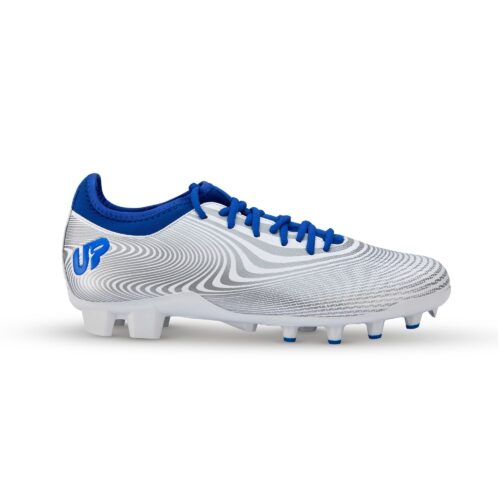 Cleats soccer shoes footwear photography with angle shot on a white background