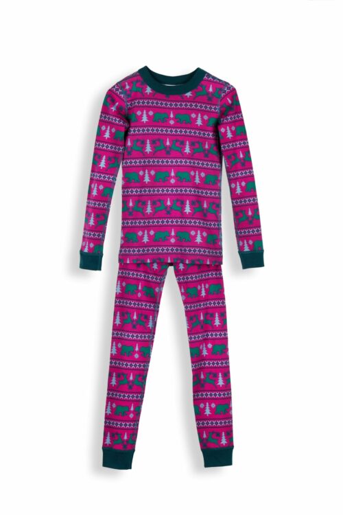 Lay flat apparel photography of pajama and shirt in purple and green color on a white background by Isa Aydin nj ny la