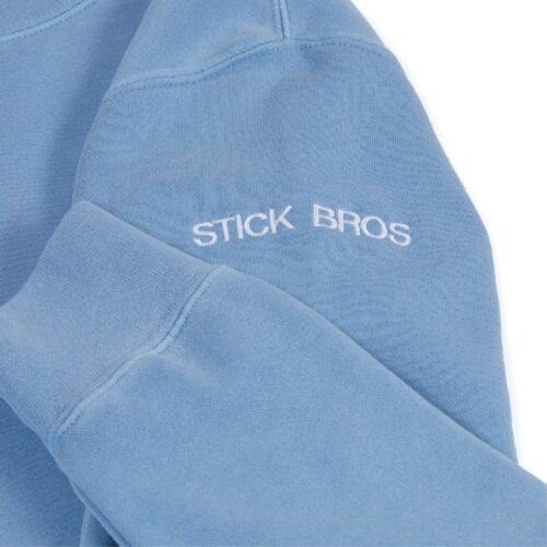 Blue color hoodie clothing photoshoot on a white background and close up