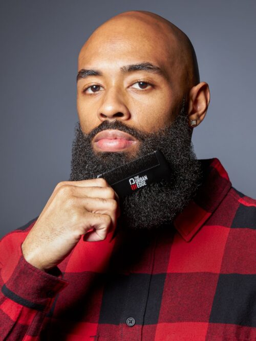 Commercial cosmetic product photoshoot with black male model by Isa Aydin nj ny la