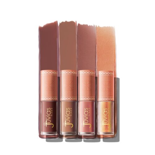 Commercial lipgloss swatches and product photoshoot on a white background by Isa Aydin nj ny la