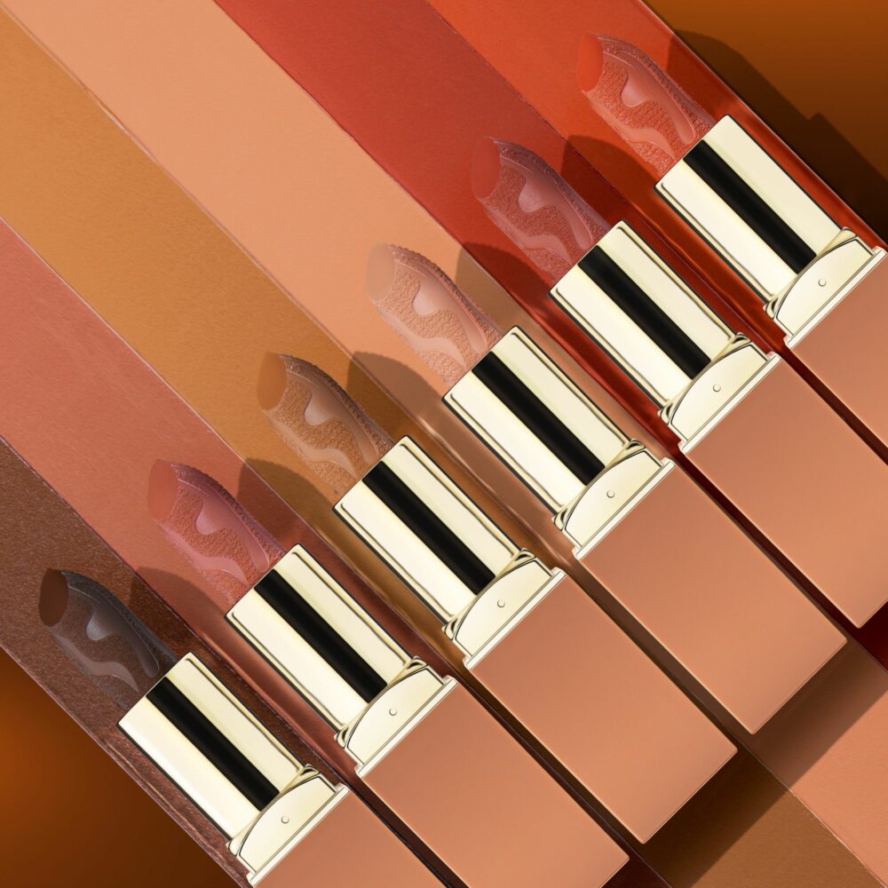 Lipsticks and color swatches image for a professional cosmetics photoshoot by Isa Aydin NJ NY LA