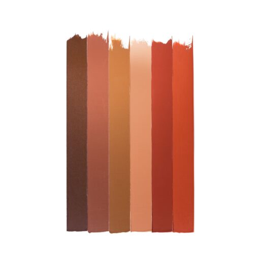 Lipstick texture swatches image on a white background for a cosmetics brand