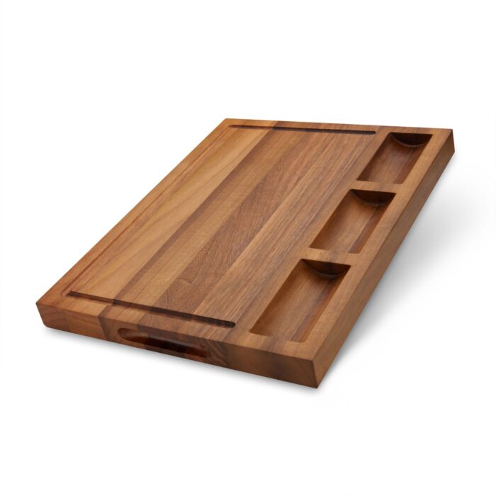 Walnut wooden cutting board on a white background photo for amazon listing