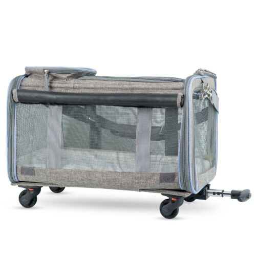 Pet carrier shot on a white background for ecommerce listing
