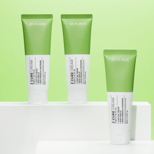 Skincare creative photography for a face cream in a white pedestal