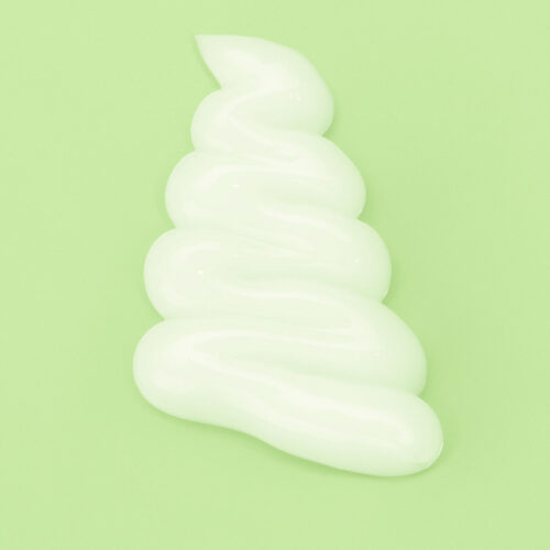 White swatch texture of a face cream for a skincare photoshoot