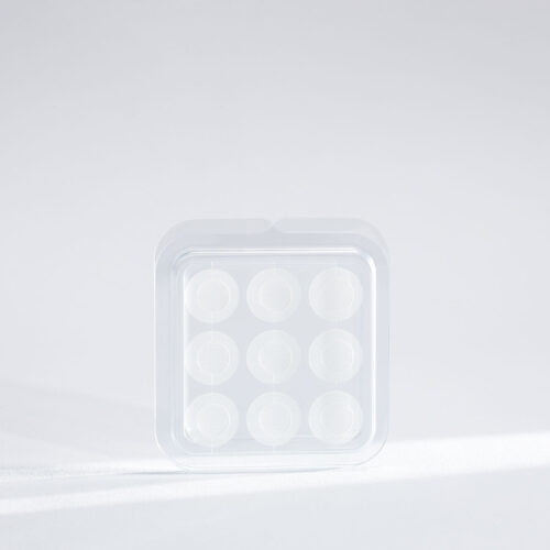 Face patches tray commercial picture on a white background for skincare photoshoot