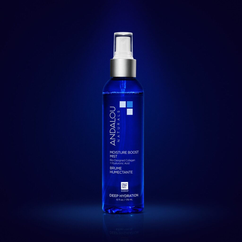 Creative advertising skincare product product shoot on a dark blue background by Isa Aydin nj ny la