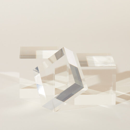 Glass cubes props photoshoot on a beige background by Isa Aydin nj ny la