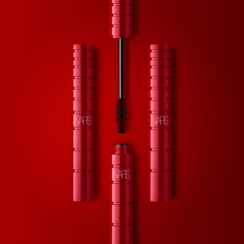 Cosmetics product photoshoot on a red background by Isa Aydin nj ny la