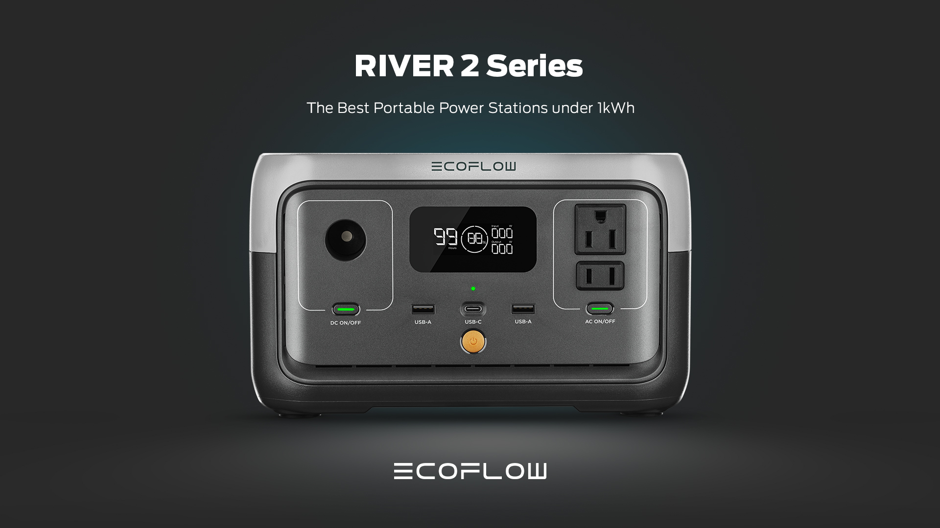 Commercial Ecoflow electronic product photoshoot on a dark grey background by Isa Aydin NJ NY LA