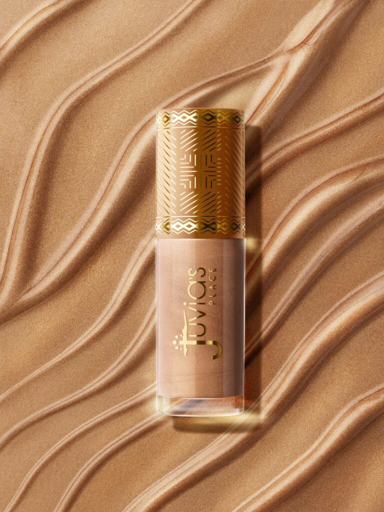 Commercial makeup product swatch of highlighter. Shot by photographer Isa Aydin NJ NY LA