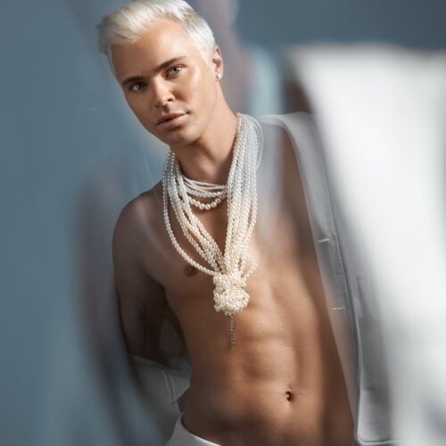 Fashion Photography male model prism filter effect